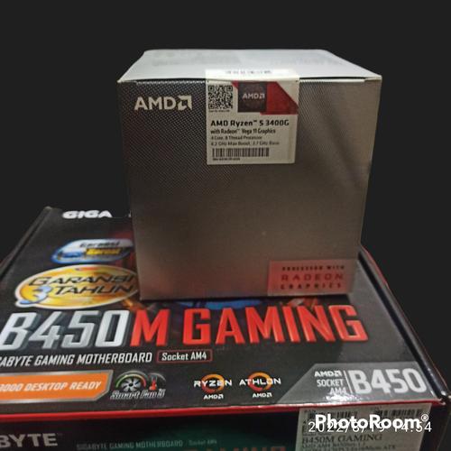 Jual AMD Ryzen 3400G 4-Core RX VEGA 11 Mobo B450M