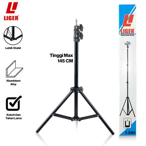 Gambar L-3161 Photography Light Stand Portable 160cm (Medium) with Holder U dari LIGER OFFICIAL STORE Jakarta Pusat Tokopedia