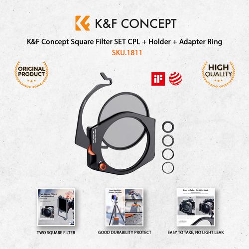 Promo K&F KN KF Concept Square Filter Pro Kit CPL + Holder + Adapter