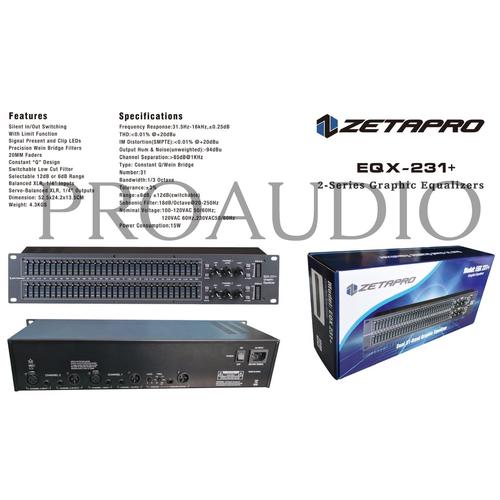 Jual equalizer zetapro eqx 231 subwoofer Kota Medan Proaudio