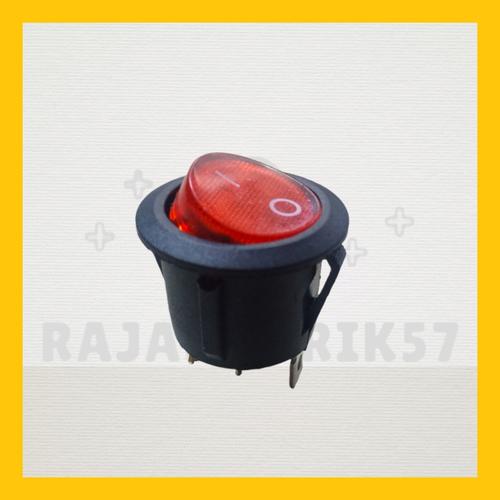Jual Saklar Power ON OFF Mini Rocker Switch Kotak dan Bulat Merah ...