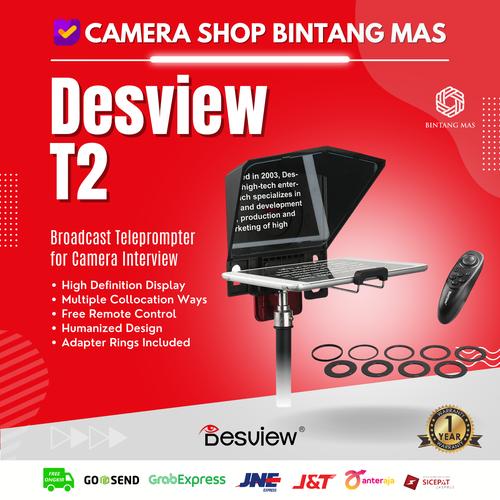 Promo Desview T2 Broadcast Teleprompter for Camera Interview Layar