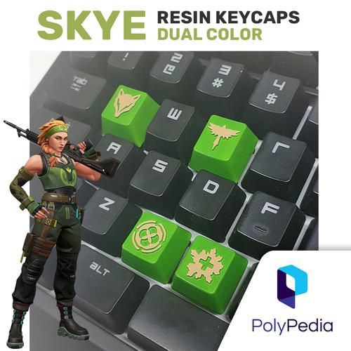 Jual Valorant Skye Resin Keycaps Dual Color - Base Hitam - Kab ...
