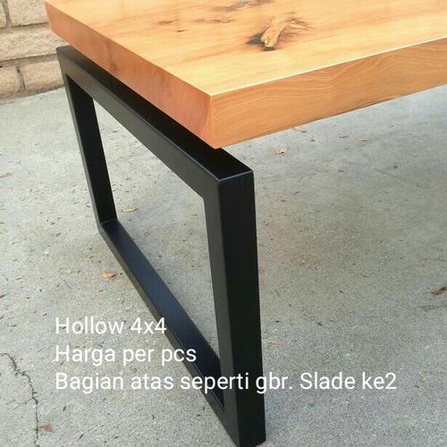Jual Kaki meja besi hollow/ besi kotak meja besi - Putih, T.80x30cm