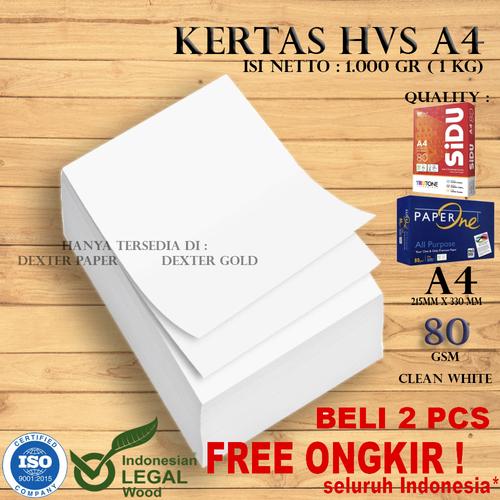 Promo Kertas A4 80gr / Kertas Hvs A4 80 gsm isi 1000gram (1kg) DISKON