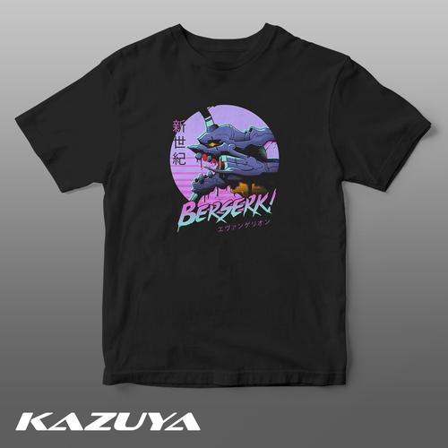 Jual KAZUYA TM-0299 Kaos EVANGELION 01 - BERSERK - Anime Retro 