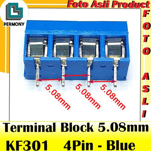 Jual Terminal block KF301 KF-301 4P 4Pin 4 Pin pitch 5.08mm PCB ...