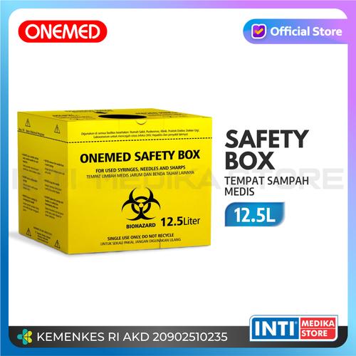 Jual ONEMED Safety Box 12,5 Liter Tempat Sampah Medis Kota Bandung INTI MEDIKA STORE