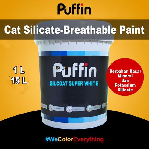 Jual Cat Untuk Tembok Lembap Puffin Silcoat Super Interior Silicate Paint 1 L Set Jakarta