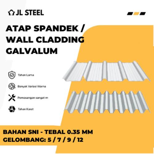 Tebal Cladding Jual Spandek Bahan SNI - Best Quality - TEBAL 0.35mm Berat FULL - ED7 ...