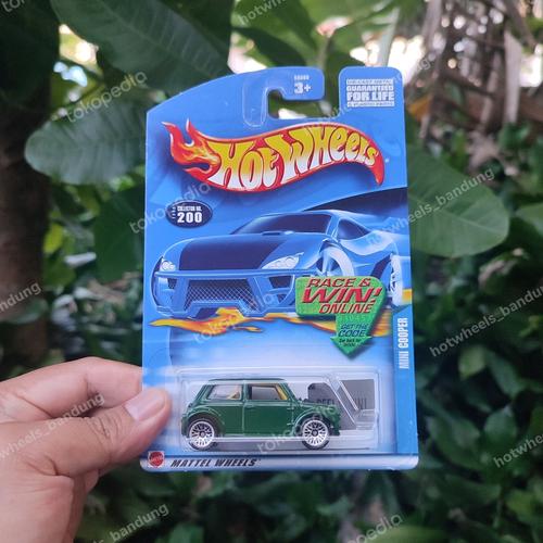 Jual Hot Wheels MINI COOPER MORRIS GREEN NO. 200 BASE BESI POP-OFF RARE ...