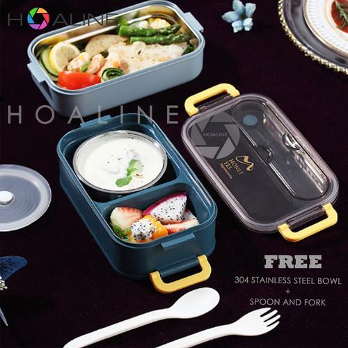 Jual Bento lunchbox stainless steel 304/ rantang kotak makan 2 susun HL