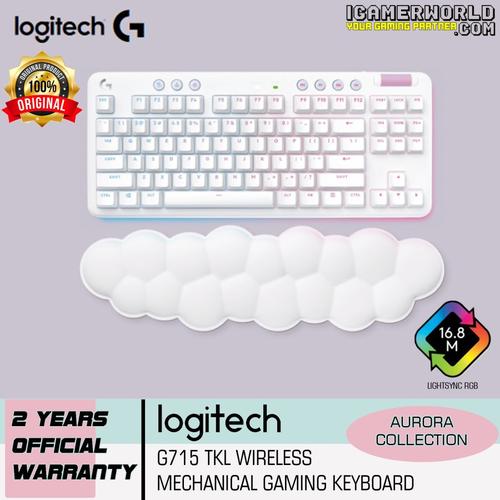 Promo Logitech G715 Aurora TKL+Palm Rest Wireless Mechanical Gaming
