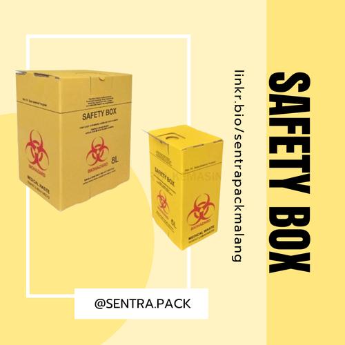 Jual SAFETY BOX MEDIS / SAMPAH MEDIS/ SAMPAH JARUM SUNTIK 8liter