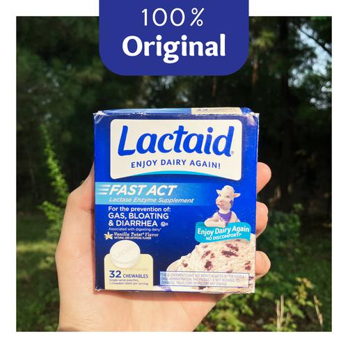 Jual LACTAID Fast Act Lactase Enzyme Supplements 32 Chewable Tablets