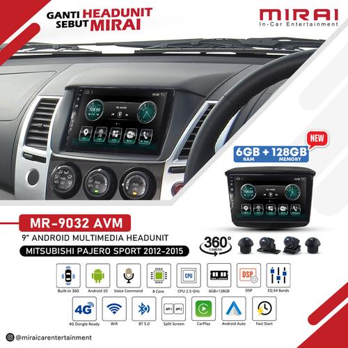 Jual Headunit Android Pajero 2009-2015 Mirai 9032 AVM + Kamera 360 6 ...