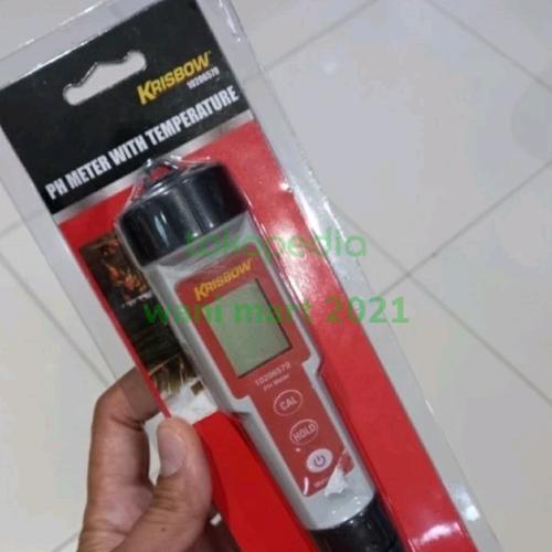 Jual krisbow alat ukur PH dengan indikator suhu , krisbow PH meter