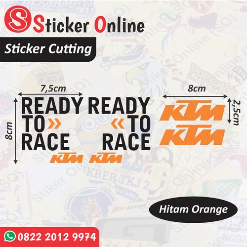 Jual Stiker KTM | Cutting Sticker KTM Read To Race Motor - Hitam - Kab ...