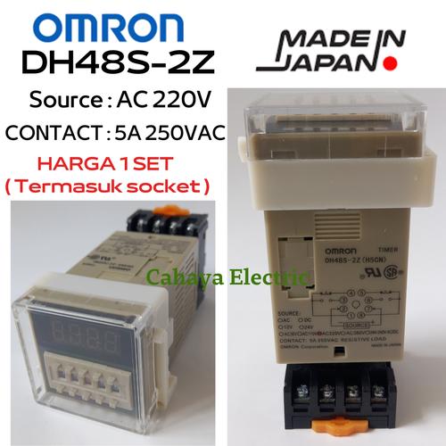 Jual DH48S-2Z Timer Digital Time Delay Relay Omron Made in Japan 220 V ...