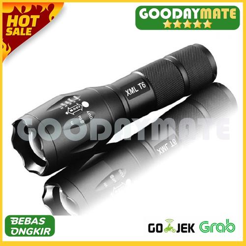 Torcia Tatica Ten Eight TE-2 CREE XM-L T6 500 Lumen - Alluminio Nera Con Clip