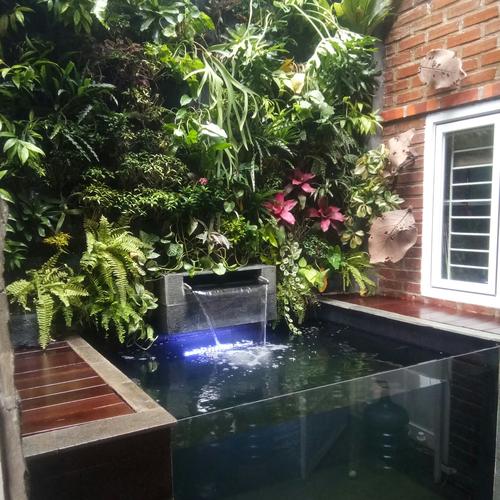 Jual TUKANG KOLAM KACA IKAN KOI / KOLAM IKAN MINIMALIS + VERTICAL
