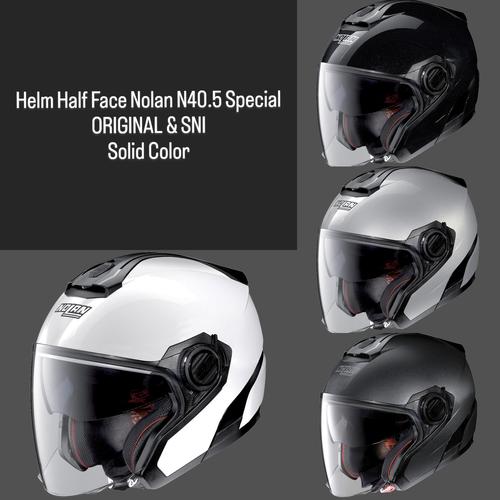 Jual Nolan Special Solid Helm Half Face N405 polos double