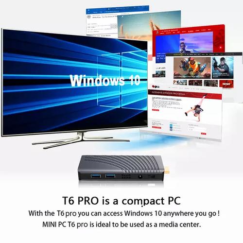 Jual Mini PC Stick T6 Pro 4/64GB Gemini Lake N4000 Wifi LAN Windows 10