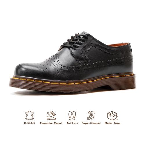Jual Sepatu Boots Pria Low Boot Wingtip Kulit Asli Like Docmart HM1061 ...