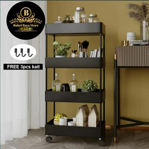 Promo Rak Kamar Mandi Rak Troli 4 Susun Rak Roda Dapur Serbaguna Rak ...