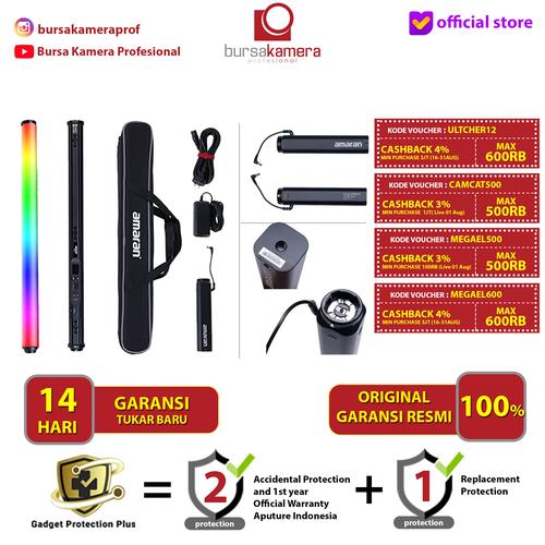 Aputure Amaran T2c 20W RGBWW LED-Lichtstab - 60 Cm, App- & DMX-steuerbar, Für Foto/Video (mit 15 Licht-Effekten)