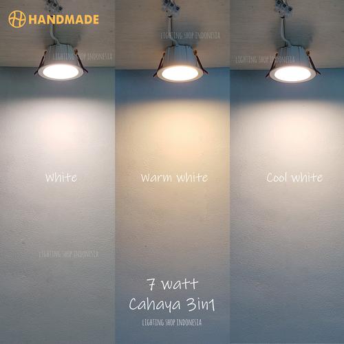 Jual H366 Lampu Downlight Led 3in1 Atau Warm White Inbow Bulat - warm ...
