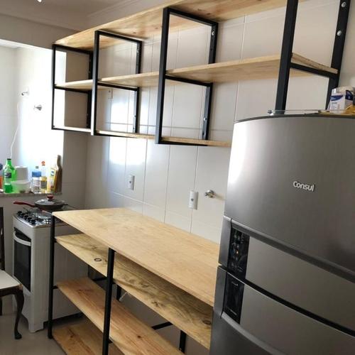 Jual rak/ambalan dapur/buku/pajangan dinding industrial 3 - 60 - Kota