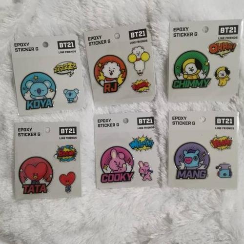 Jual READY STOCK BT21 EPOXY STICKER G OFFICIAL LINE FRIENDS MONOPOLY ...