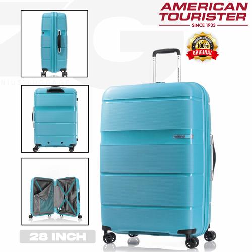 koper 28 inch AMERICAN TOURISTER large original biru muda Hijau di  Zenius Luggage Tokopedia