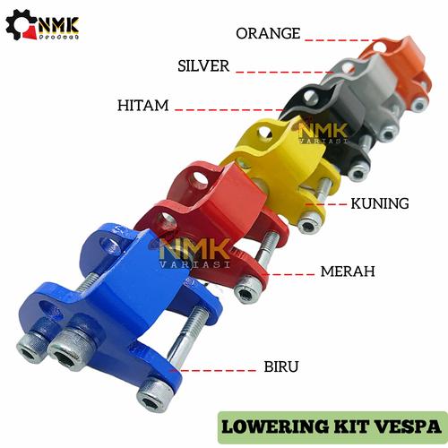 Promo Lowering Kit Vespa Sprint Lx Primavera S Gts Pemendek Shock