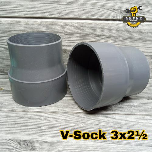 Jual V Sock Reducer Reducing Overloop PVC 3x2½ Sambungan Pipa 3 ke 2 1/ ...