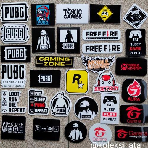 Jual STIKER GAMING/stiker pubg/stiker free fire/stiker mobile legends Jual STIKER GAMING/stiker pubg/stiker free fire/stiker mobile legends
