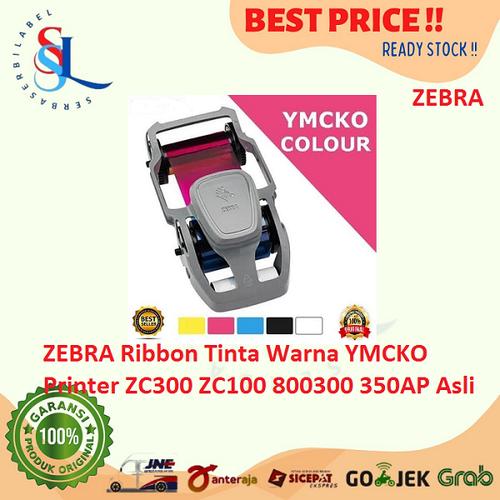 Jual ZEBRA Ribbon Tinta Warna YMCKO Printer ZC300 ZC100 800300 350AP Asli Jakarta Pusat
