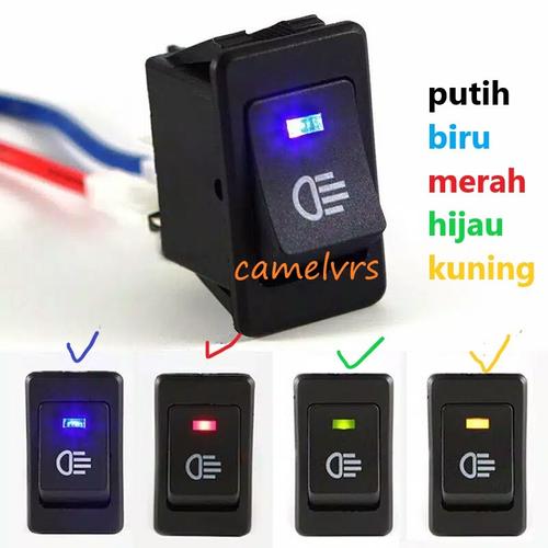 Jual Switch Saklar Lampu Kabut Fog Lamp (switch on off + lampu) 12volt ...