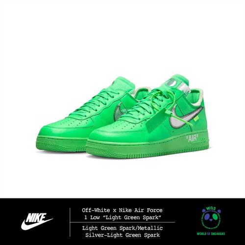 Jual Off-White x Nike Air Force Low “Light Green Spark” Kab