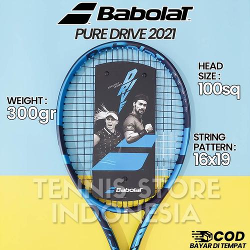 Jual Raket Tenis Babolat Pure Drive 2021 100 sq / 300 gr Racket