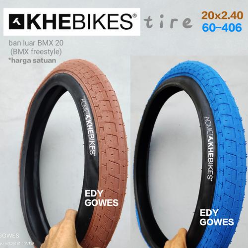 Pneumatici Bmx Kink Rosso Coppia Pneumatici Kink BMX Sever 20x2.40 - Rossi Con Fianchi Neri, Tipo Clincher, Per BMX Copertoni Bmx