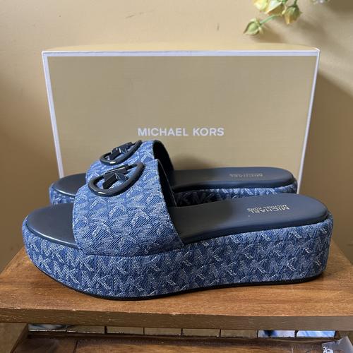 Sadler Logo Jacquard Wedge Sandal Michael Kors Canada