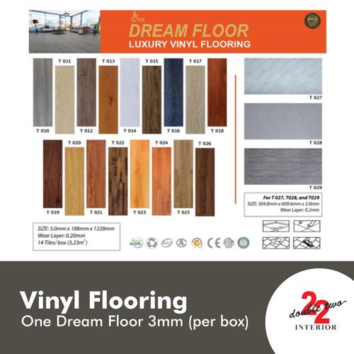 Jual Lantai Vinyl 3mm Motif Kayu dan Batu / Vinyl Flooring (per box