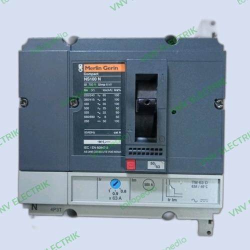 Interruttore Merlin Gerin Square D NC100H MG27184 3p 63A 240V - Usato