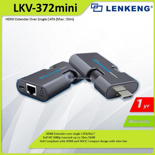 Jual Lenkeng LKV372mini - HDMI Extender over Single CAT6 [Max:50m ...