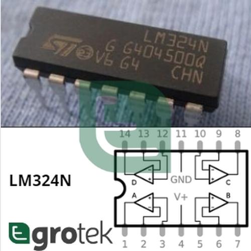 Jual IC LM324N LM 324 N op-amp voltage Comparator LM 324N Komparator ...