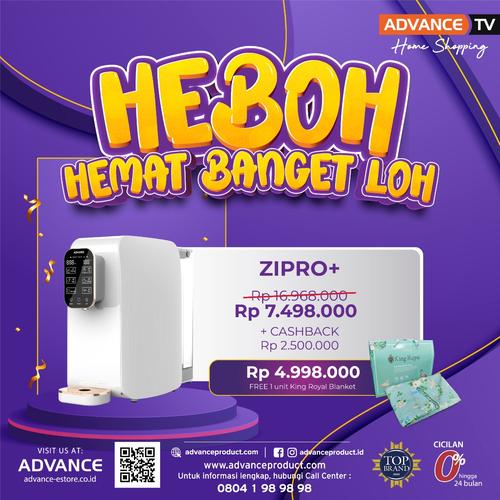 Jual dispenser ADVANCE ZIPRO+ PENGHASIL air PH ALKALINEfilter air