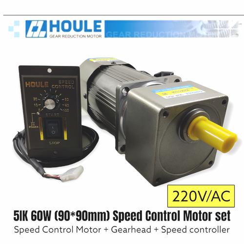 Jual Speed Control Motor Gearbox 60W 220V 1 Phase Gear Head