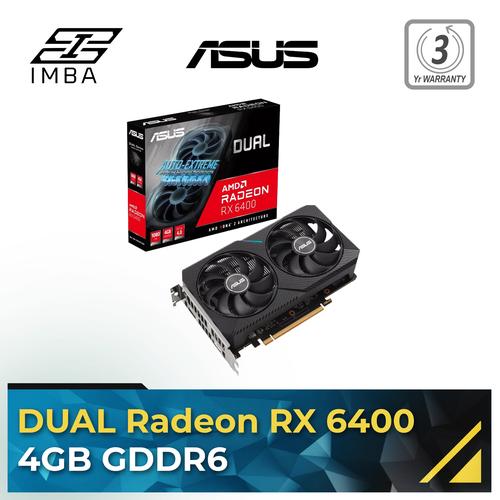 Promo ASUS DUAL Radeon RX 6400 4GB GDDR6 64-bit [GPU] Cicil 0% 3x